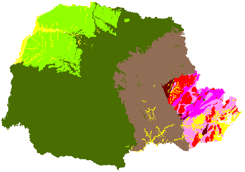 Mapa geológico do Paraná